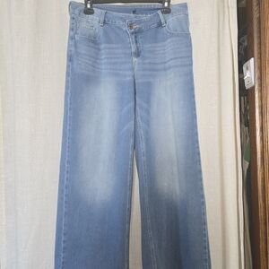 HALARA Flex Wide Leg Asymmetric Waist Low Rise Jeans Small